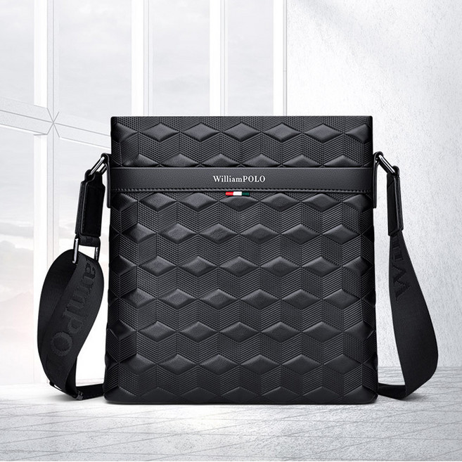 남성 소가죽 스퀘어 고급스러운 가죽 크로스백