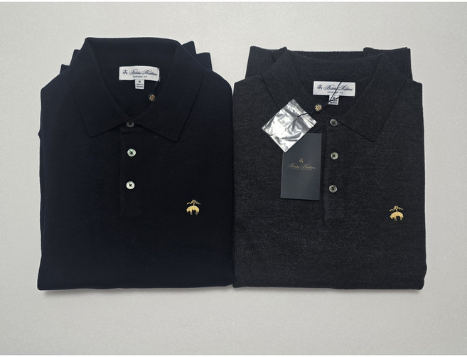 브룩스브라더스 메리노울 폴로스웨터 (네이비 차콜 2COLOR)