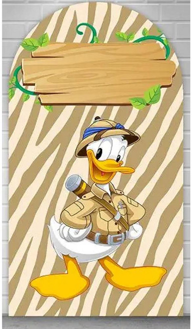 만화 미키 미니 도널드 덕 배경 커버 사파리 정글 생일 파티 장식 와일드 원 배너, 1개, 2. Middle / K. 2.6x5.2ft(80...