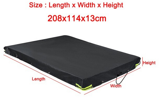 루프탑 텐트 차박 캠핑 자동차 캠핑카 하드탑 유니버설 트레일러 커버 자동 지붕 양산 방수 방풍 방진 야외 보호기 여행 캐노피, 208x114x13cm, 208x114x13cm