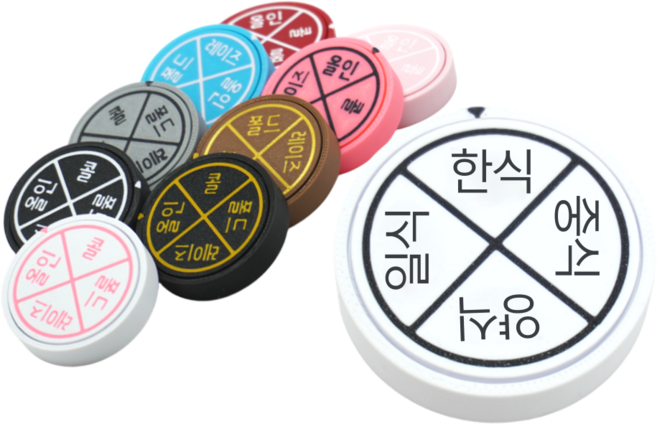 브로랩 디시전메이커 스피너 피젯 토이 룰렛 돌림판 결정장애 뭐하지 뭐먹지 추첨 뽑기 벌칙 게임, 02.라이트블루, 01.골드(옐로우), 1개