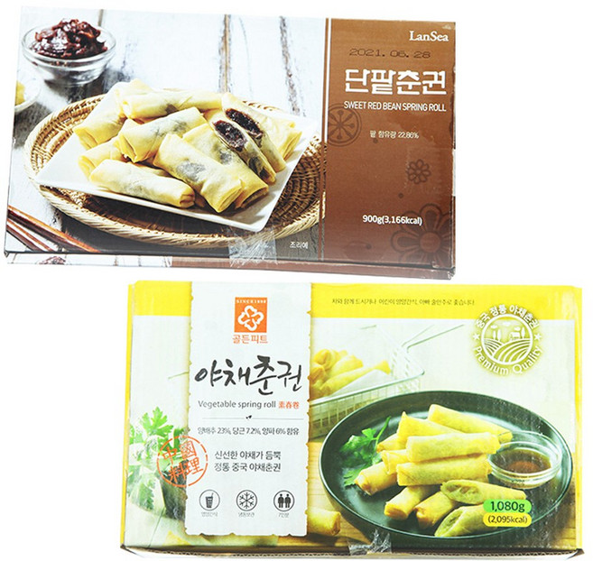 야채춘권 팥춘권 15g 장가푸드 훠궈 중국식품 과자 간식 마라탕 마라샹궈, 1세트