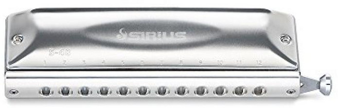 SUZUKI 스즈키 크로매틱 하모니카 시리우스 시리즈 S-48S 쇼트 스트로크, 1개