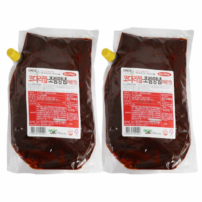 코다리찜 조림양념 매운맛, 2kg, 2개