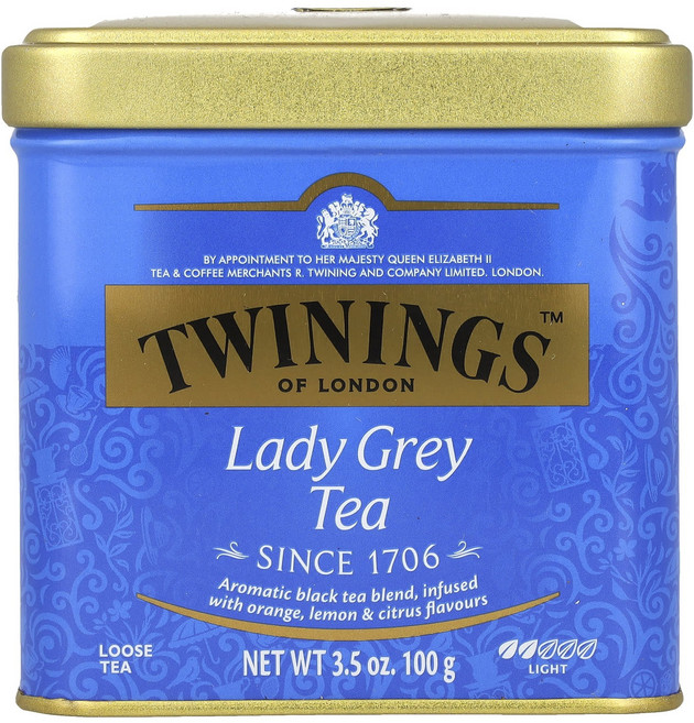Twinings 클래식 레이디 그레이 루즈 티, 100g, 6개, 1개입