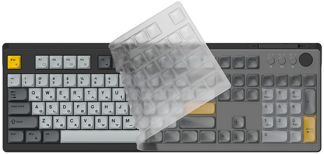 한성컴퓨터 OfficeMaster 유무선 저소음 멤브레인 키보드, Space Black, GK104, 제조사축