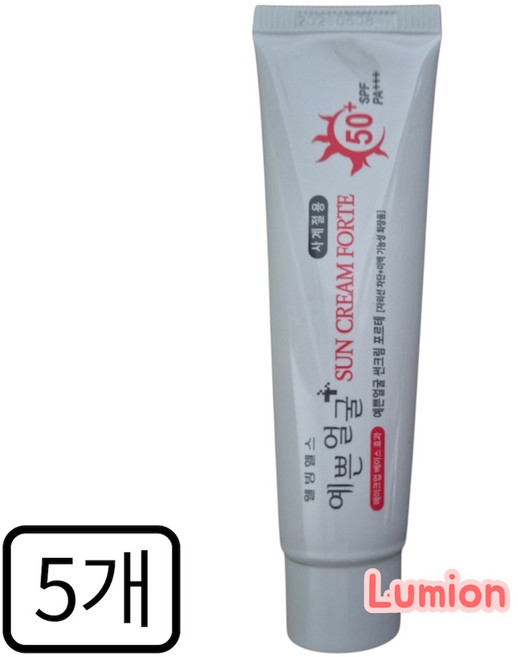 웰빙헬스 예쁜얼굴 포르테 썬크림 SPF50 PA+++ 25ml 5개