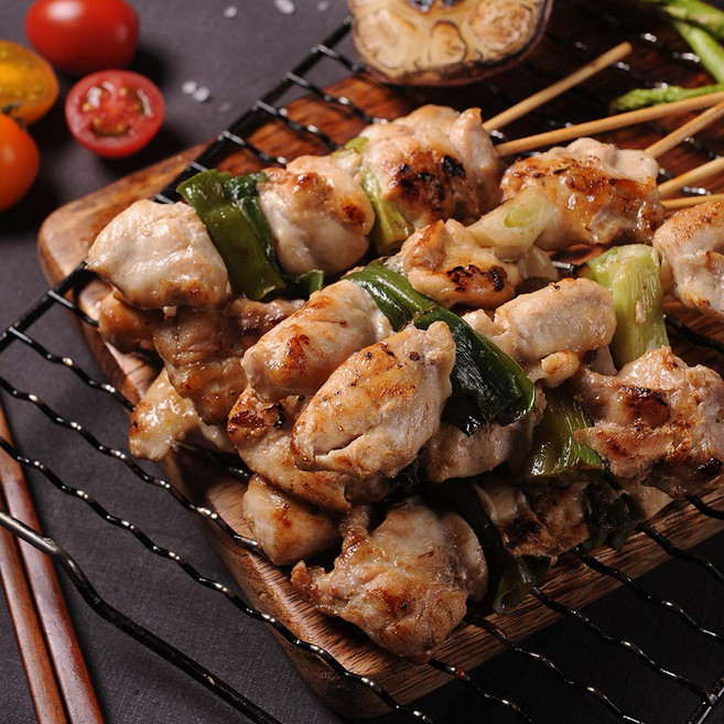 모두닭집 캠핑음식 국내산 닭꼬치 염통꼬치 똥집 파닭 팽이삼겹 모듬 구이 메뉴 21종, 베이컨마늘말이꼬치 5개