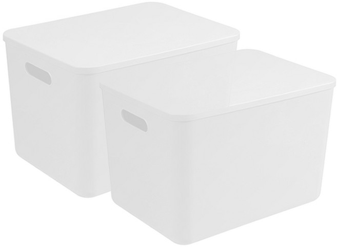 코드86 팬트리 정리함 리빙박스 펜트리 수납함, 화이트, 2개