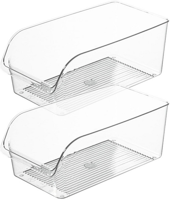 파인키 주방 냉장고 정리 와이드 하프 트레이, 2p