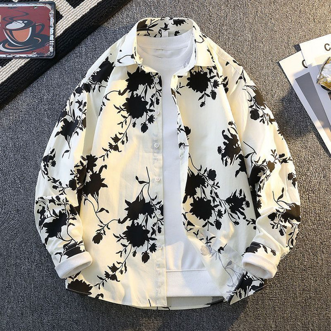 花襯衫 長袖襯衫 上衣 夏威夷旅遊襯衫 薄款襯衣