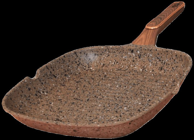 아티 화강암프라이팬 달걀 화강암코팅프라이팬 1개, 브라운, 1cm