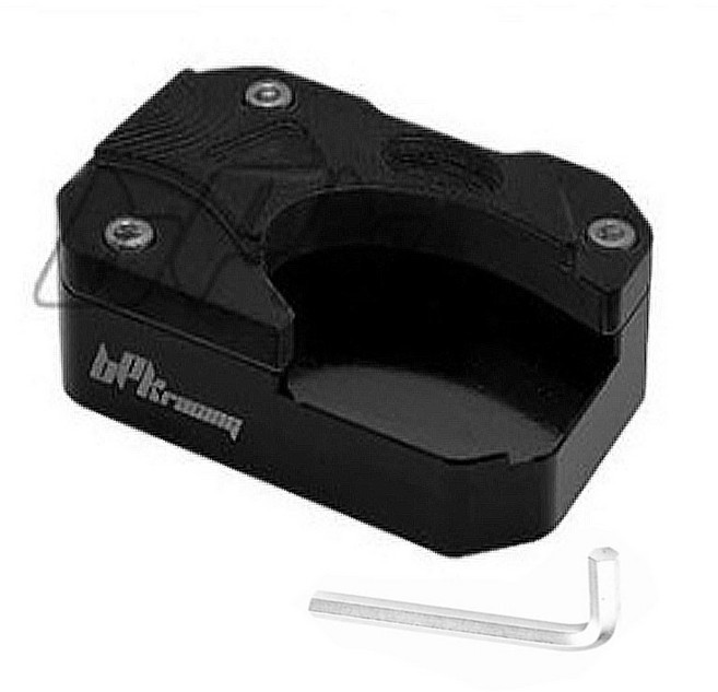 BPK 슈퍼커브 사이드 스탠드클립바닥 21- 24 25 26년 말발굽 확장 패드 스텐드클립 안전주차 튜닝 보호커버, 바닥 블랙, 1개