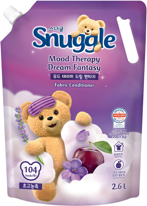 스너글 무드테라피 섬유유연제 드림 판타지 리필, 2.6L, 1개