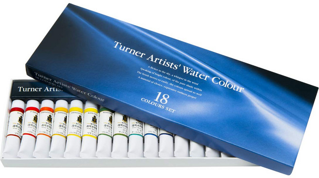 터너 페인트 세트 전문 아티스트의 고안료 농축 수채화 물감 Turner Paint Set Professional Artists' High Pigment Concentrated W, 1개