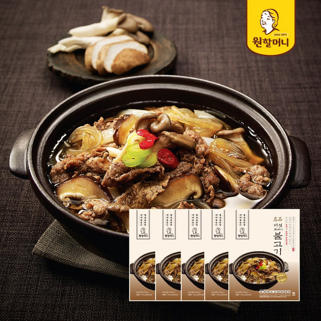 원할머니 명품버섯뚝배기불고기 410g, 5개