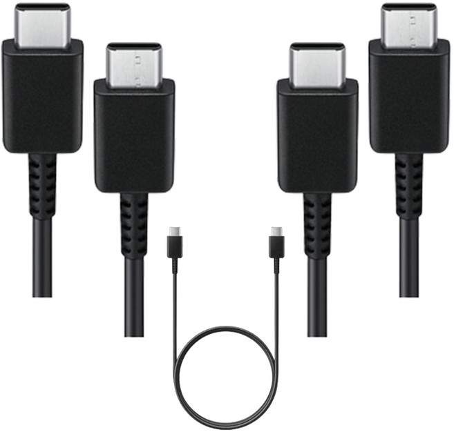 [1+1] 삼성정품 초고속충전 케이블 최대 60W 충전지원 C to C 타입 25W 갤럭시 스마트폰 통신 데이터 2개입, 1m, [1+1] 블랙+블랙, 1개