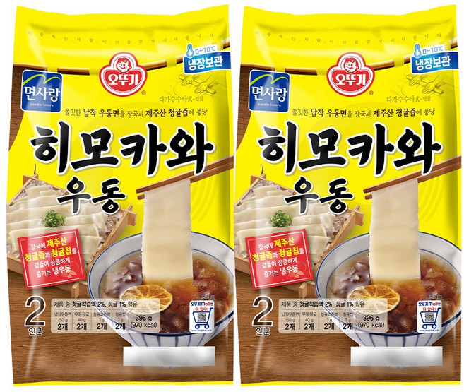 오뚜기 히모카와우동 2인 396g 2개