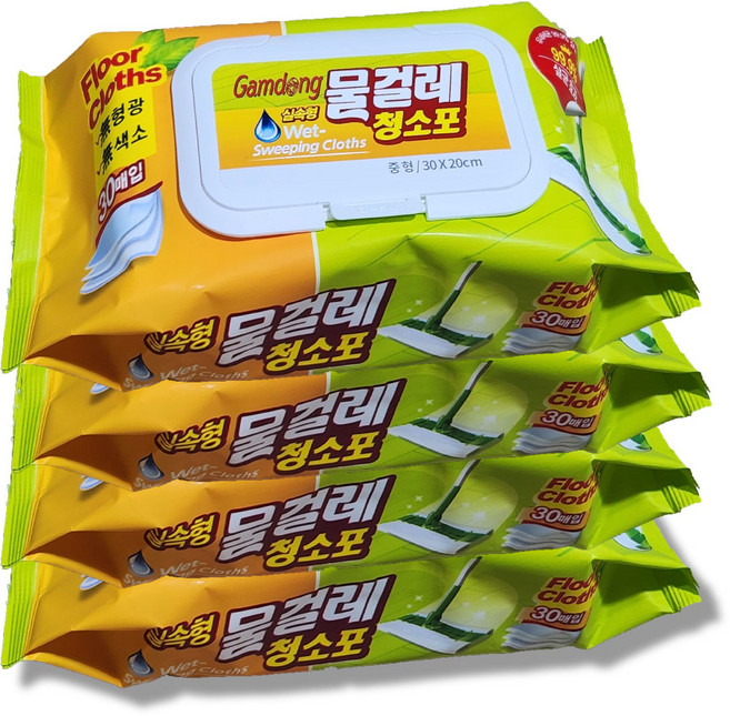 찐스토어 물걸레 부직포 청소포 30X20cm 30매 중형