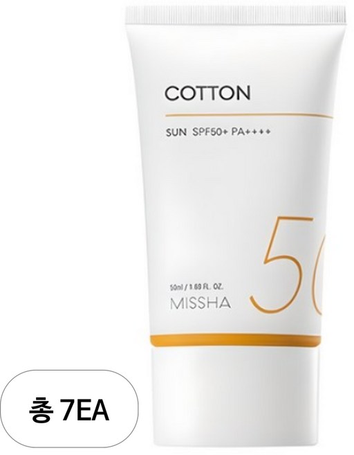 미샤 올 어라운드 세이프 블록 아쿠아 선 젤 SPF50+ PA++++, 50ml, 7개