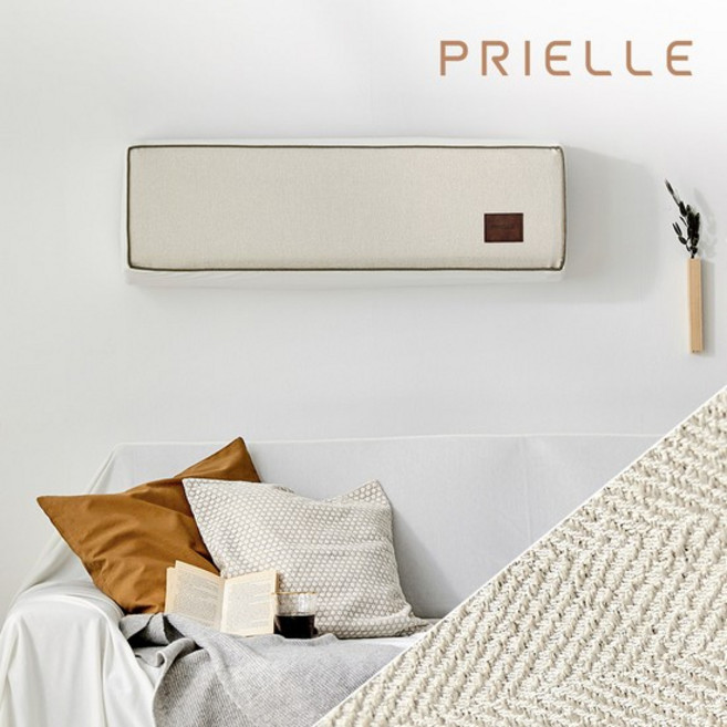 쁘리엘르 히스 스판 삼중직 벽걸이 에어컨커버, 트라이앵글_소형 82cm(진그레이)