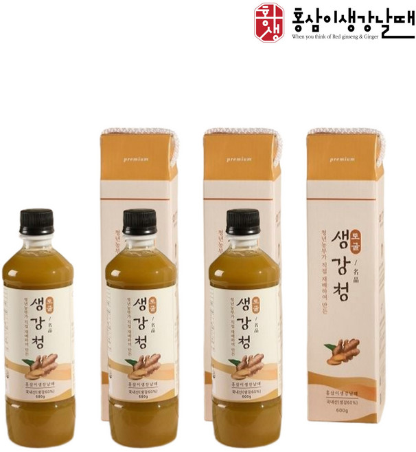 청년농부가 재배한 생강청, 600g, 1개입, 3개