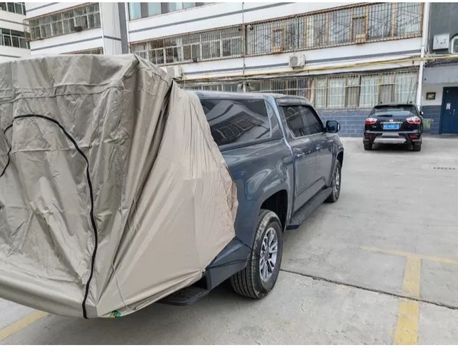 皮卡高蓋通用車尾帳篷 (車尾門上下兩片式打開) 車宿 車泊 車露 蚊帳 遮陽 防雨 適用於浪九RANGER 海力士