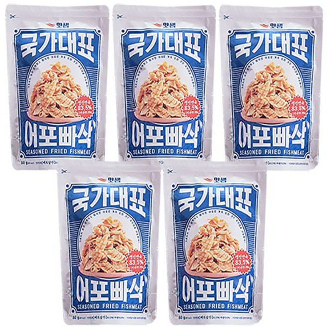 국가대표 어포 빠삭 80g 빠사삭 빠삭이 맛샘 안주 쥐포 튀김 꾸이맨 꾸이꾸이