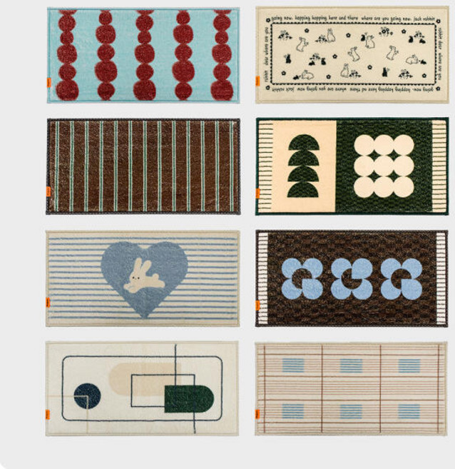 러움 포그니 홈 컬렉션 매트, 스트라이프러빗