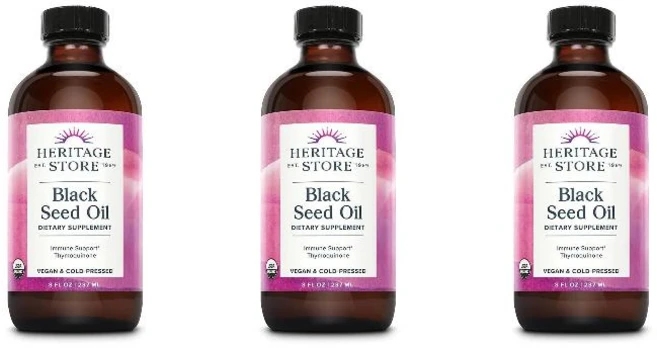 HERITAGE STORE 헤리티지 스토어 블랙씨드 오일 237ml 3팩 - 쿠팡