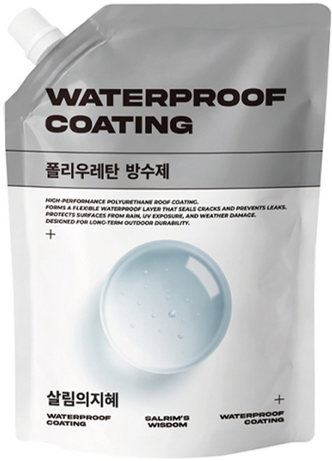 살림의지혜 폴리우레탄 방수제 가정용 바닥 균열 보수, 1개, 500ml, 그레이