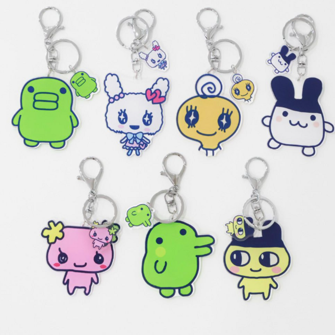 다마고치 투포인트 아크릴 키링 대형, 1개, 1. 쿠치파치