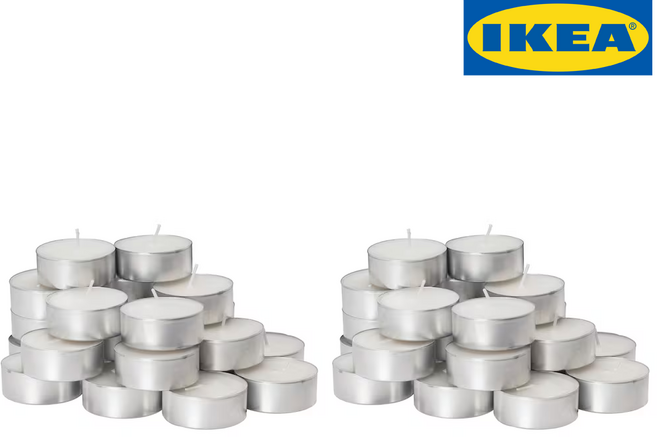이케아 글림마 미니양초 캔들, 48개