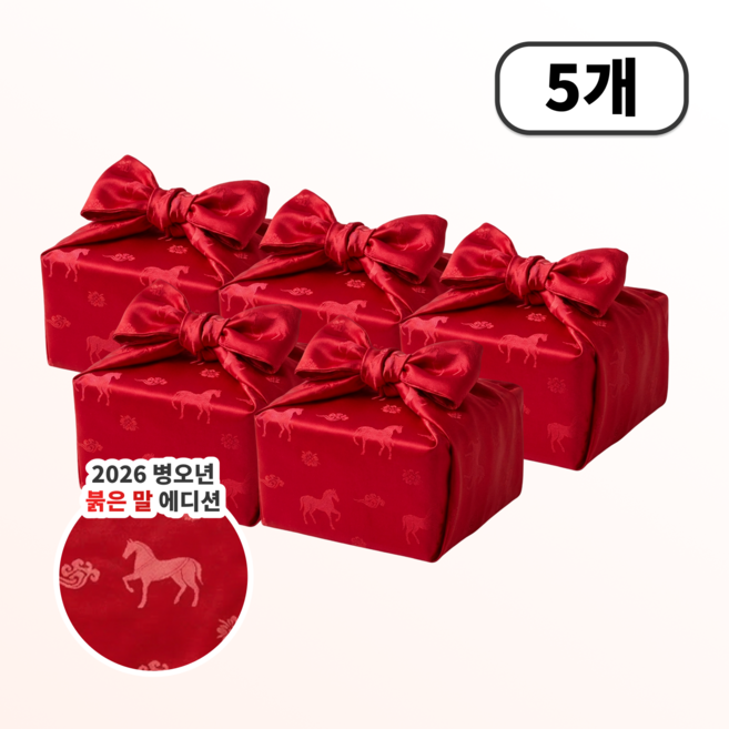 2026년 병오년 적토마 보자기 70x70cm, 5개, 레드