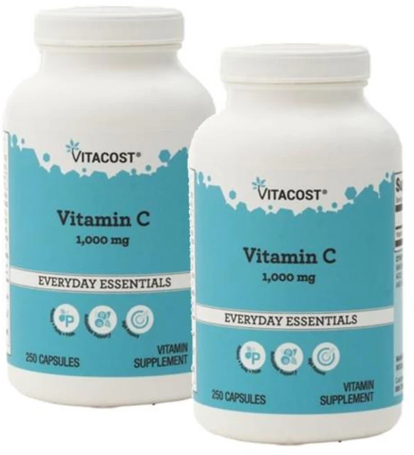 비타코스트 비타민C 1000mg Vitacost Vitamin C, 2개, 250정 - 쿠팡