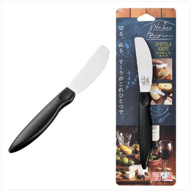 일본 시모무라 키친바 KIB-102 스파츄라 버터 나이프 버터 잼 생크림 다용도, 1개