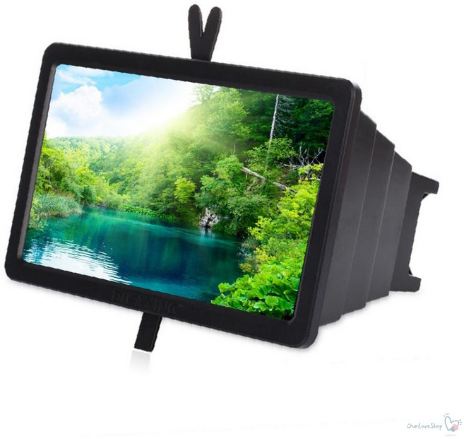 스마트폰 화면 확대경 블랙 홀더 스탠드 승용차 핸드