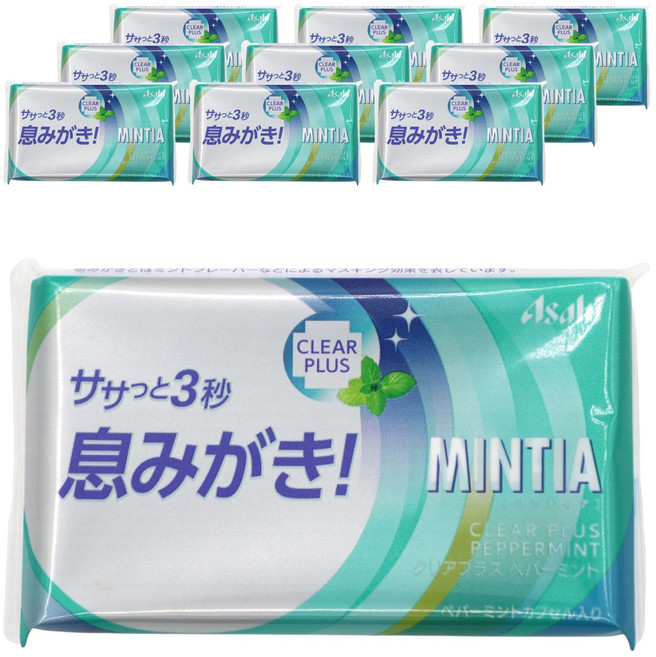 日本 Asahi MINTIA Clear Plus 薄荷糖 50入 10個, 7g
