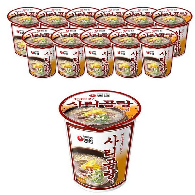 농심 사리곰탕 소컵 61g X 12개