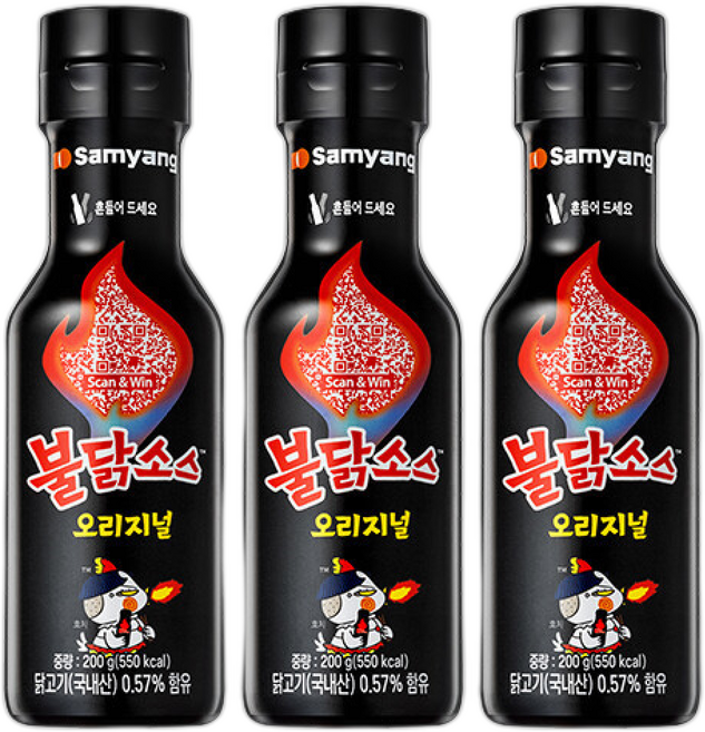 삼양 불닭소스, 200g, 3개