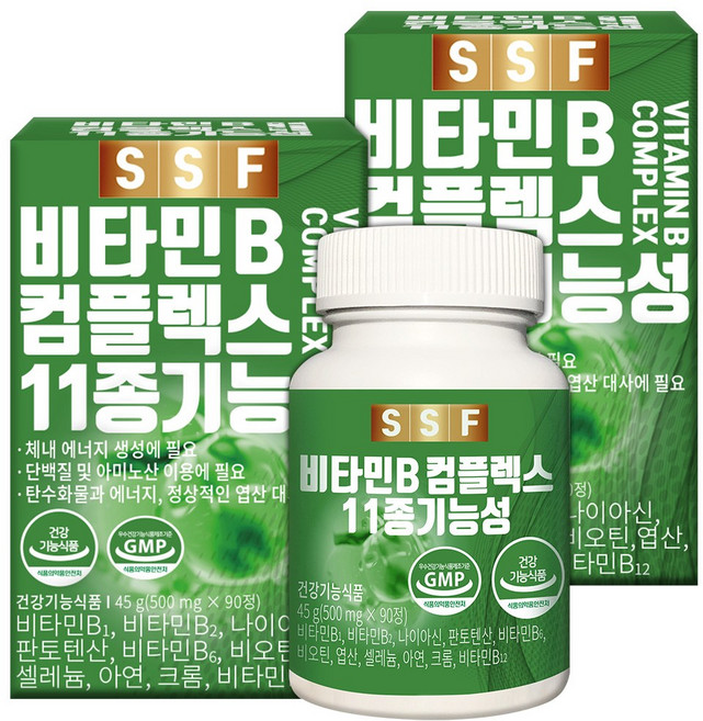 순수식품 비타민B 콤플렉스 비타민비 180정(6개월분) 8중기능성, 2개, 90정