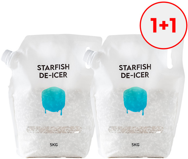 스타스테크 친환경 염화칼슘 1+1 불가사리 가정용 제설제 손잡이 5kg ECO-ST1, 2개