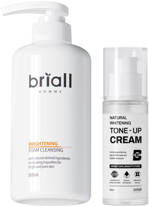 브리올옴므 NW 미백크림 폼클렌징 2종 세트, 1세트