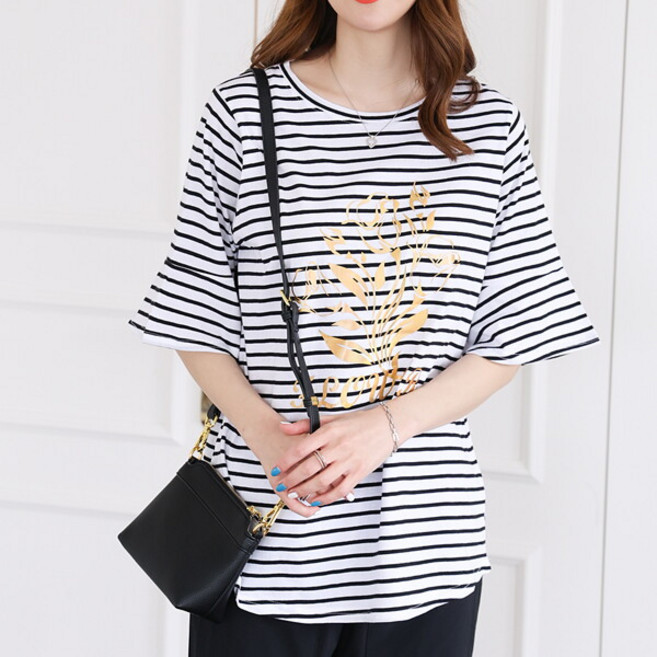 [데드라] (~110size)플로라단가라티셔츠 TBC3040
