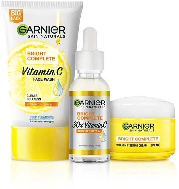 가르니에 비타민 C 레짐 팩(브라이트 컴플리트 페이스워시 150g 세럼 30ml SPF40 크림 45g), 1개 - 쿠팡
