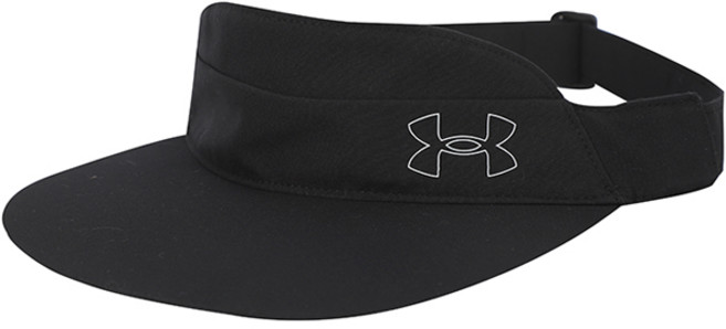 언더아머 여성 골프 블랙 선캡 선바이저 UA 아이소칠 드라이버 바이저, 상세설명참조, 1, 1개, 검정