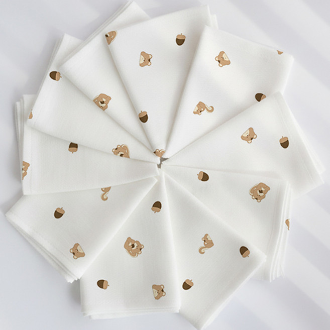 코코자네 밤부 100% 시그니처 손수건 10장