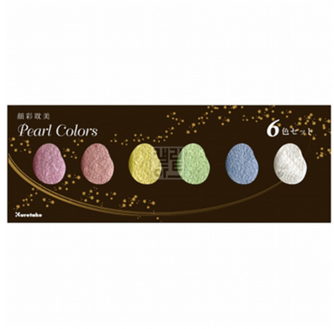 [MC20PC/6V]쿠레타케 안채탐미 고체물감(펄 컬러), [MC20PC 6V]안채탐미 고체물감(펄 컬러)