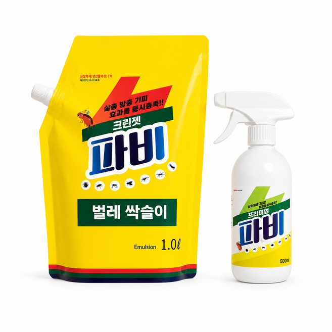 파비 500ml + 1L 살충제 리필 세트 벌레 싹쓸이 가정용 벌레약, 1개, 2개입