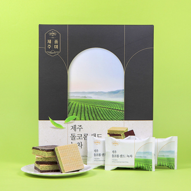 SAMS 제주 돌코롬 샌드 녹차, 240g, 1개